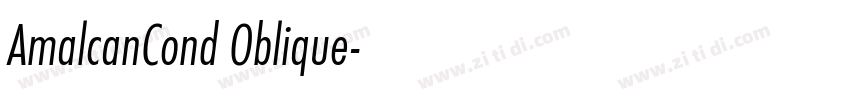 AmalcanCond Oblique字体转换